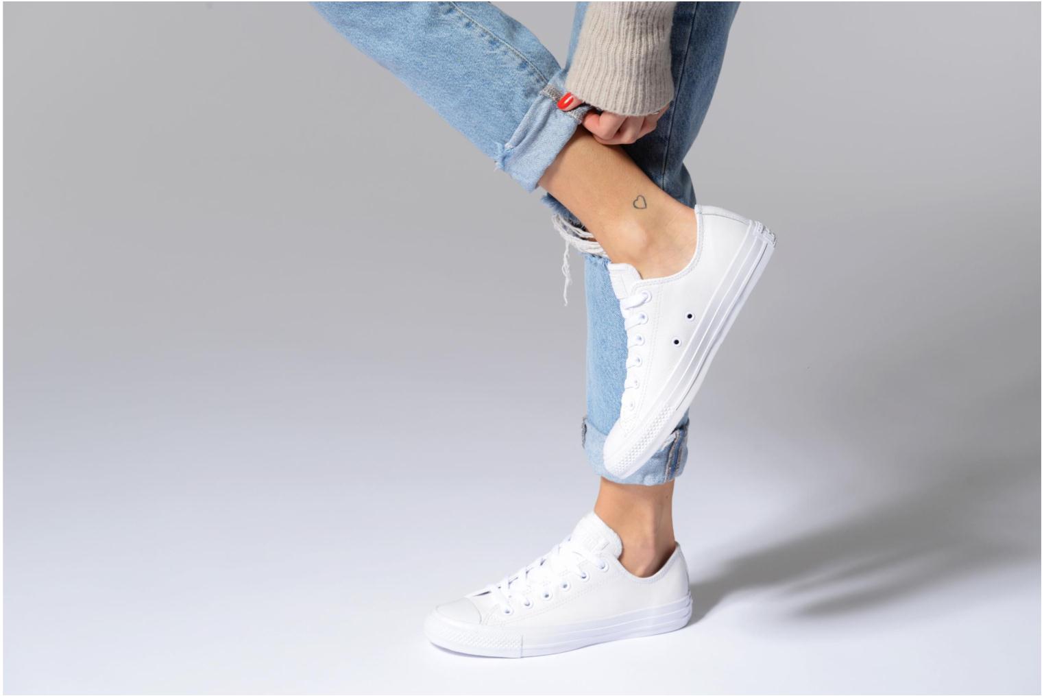 all star monochrome leather