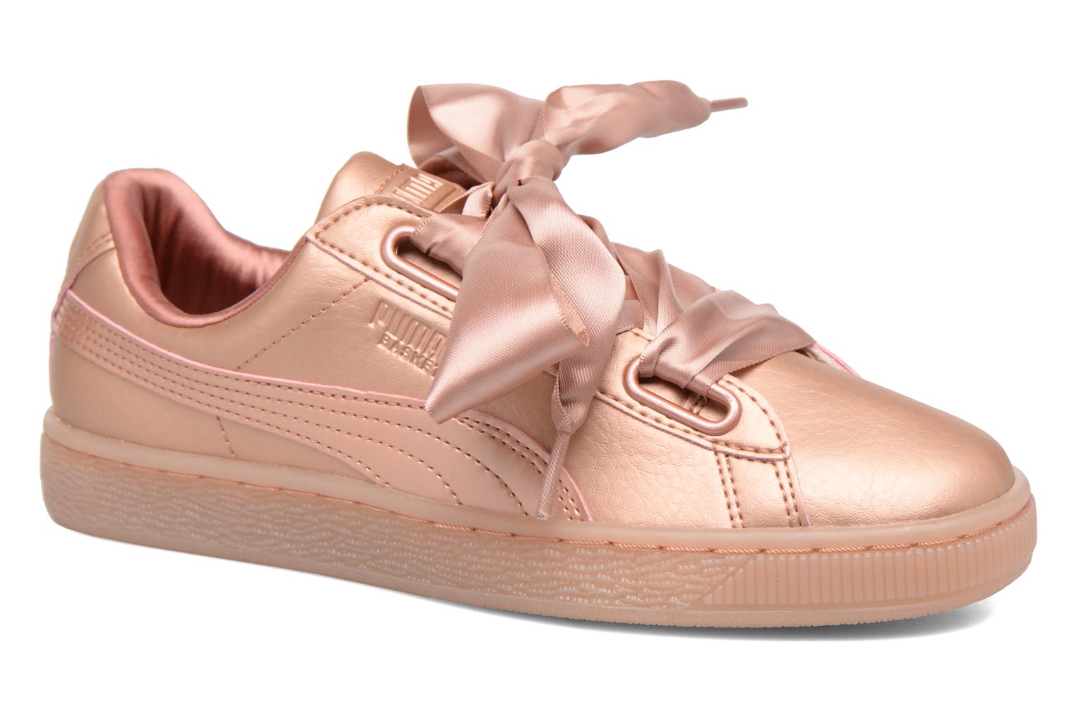 puma heart lacet satin rose puma heart lacet satin rose