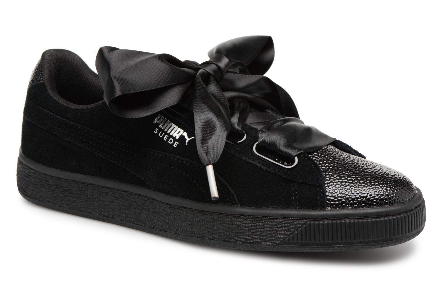 puma heart noir et rose puma heart noir et rose