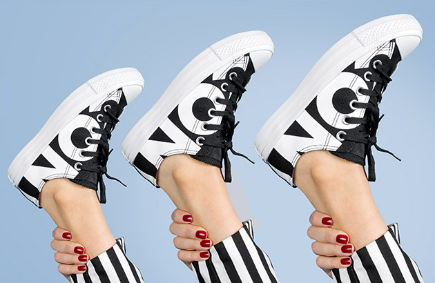Baskets logo arty femme