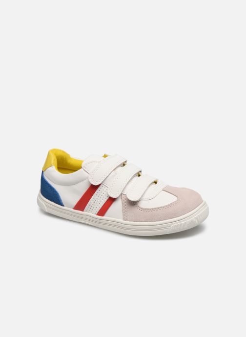 KG - Basket basse 3 velcros cuir par Vertbaudet