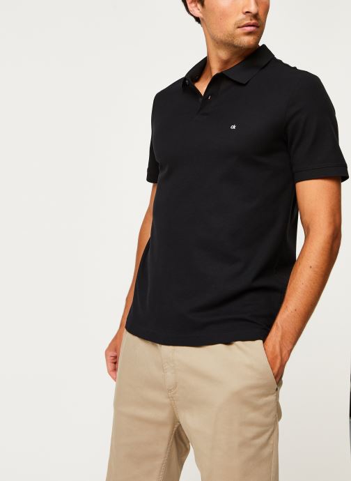 Refined Pique Chest Logo par Calvin Klein