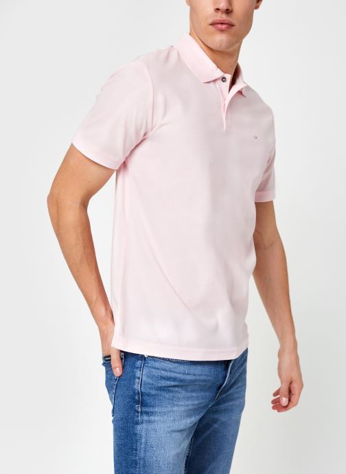 Refined Pique Logo Slim Polo par Calvin Klein