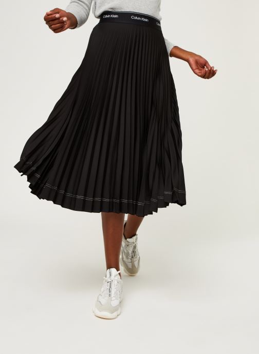 Sunray Pleat Midi Skirt par Calvin Klein