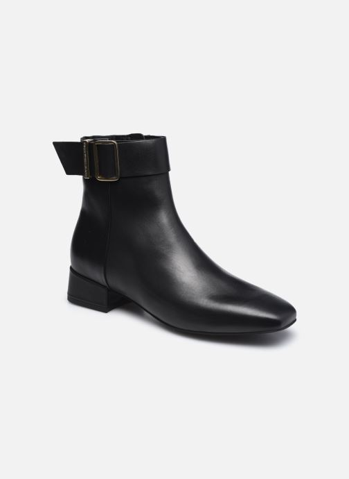 LEATHER SQUARE TOE MID HEEL BOOT par Tommy Hilfiger