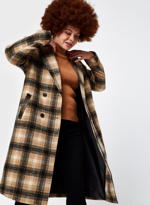 Vmhailey Check Long Wool Jacket Ga par Vero Moda