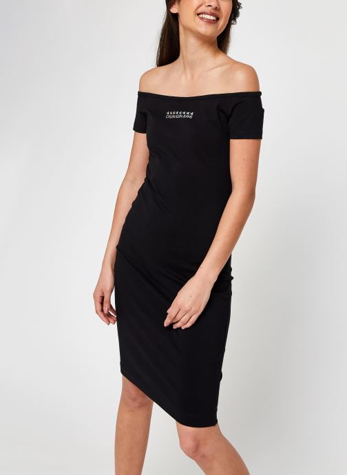 Shine Logo Bardot Neckline Dress par Calvin Klein Jeans
