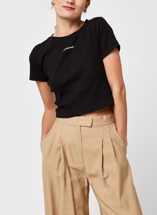 Micro Branding Crop Rib Top par Calvin Klein Jeans