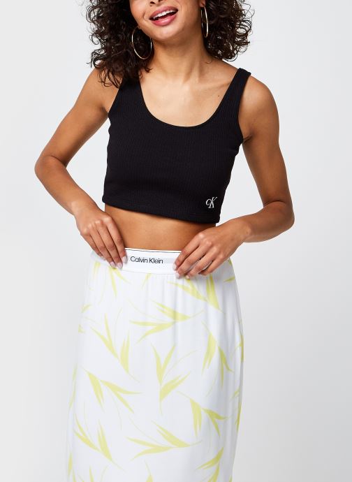 Slub Rib Cropped Strappy Top par Calvin Klein Jeans