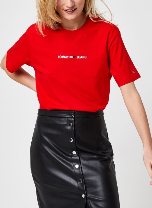 Tjw Bxy Crop Linear Logo Tee par Tommy Jeans