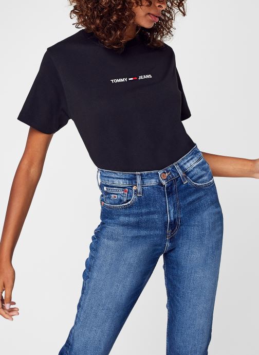 Tjw Bxy Crop Linear Logo Tee par Tommy Jeans