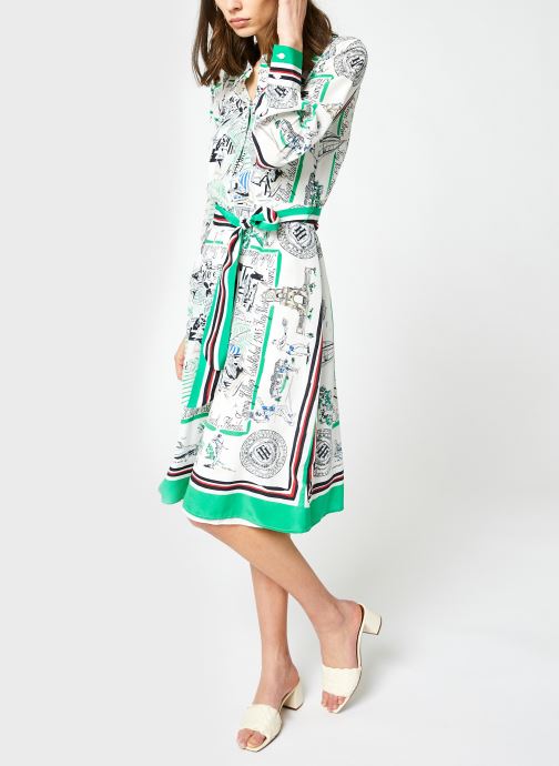 Viscose Midi Shirt Dress Ls par Tommy Hilfiger