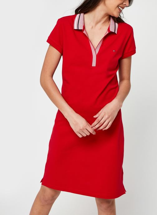 Tipping Slim Polo Short Dress Ss par Tommy Hilfiger