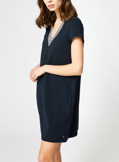 Textured Shift Short Dress Ss par Tommy Hilfiger