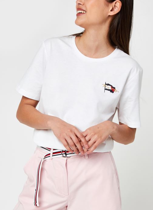 Regular Flag C-Nk Tee Ss par Tommy Hilfiger
