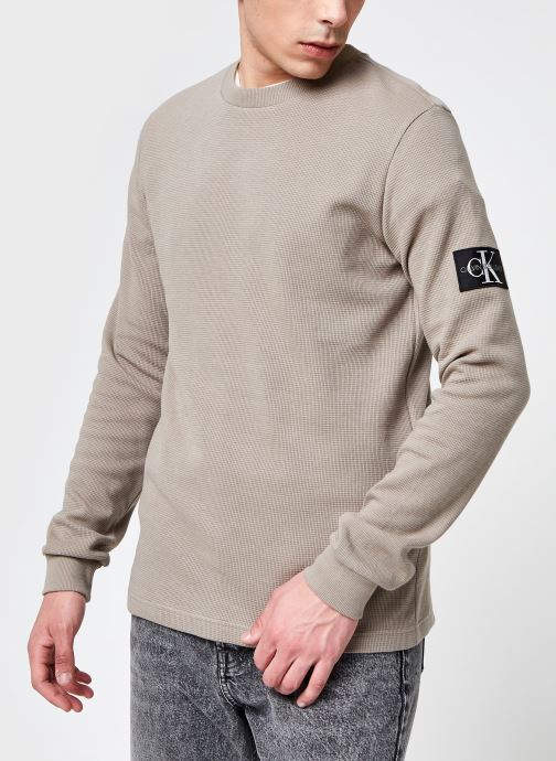 Monogram Badge Waffle Ls Tee par Calvin Klein Jeans