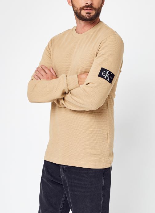 Monogram Badge Waffle Ls Tee par Calvin Klein Jeans