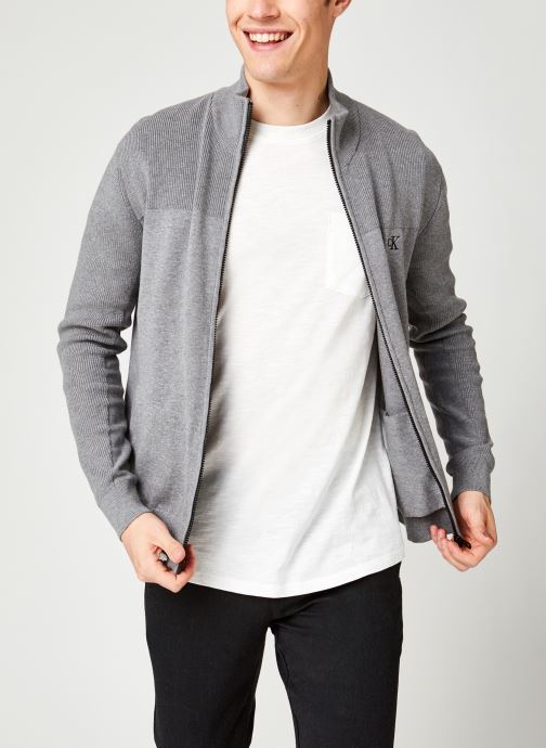 Zip Through Cardigan par Calvin Klein Jeans