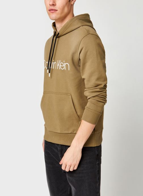 Cotton Logo Hoodie par Calvin Klein
