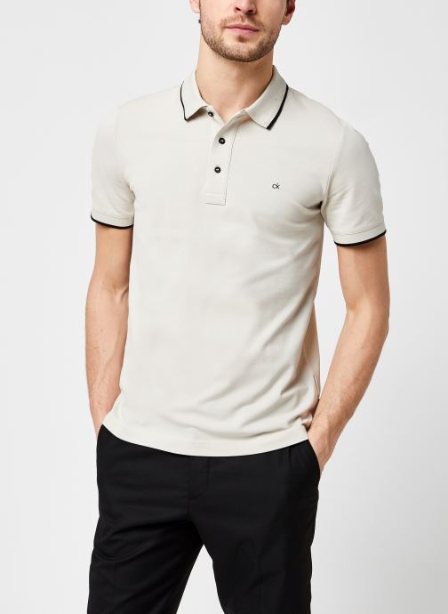 Stretch Tipping Slim Polo par Calvin Klein