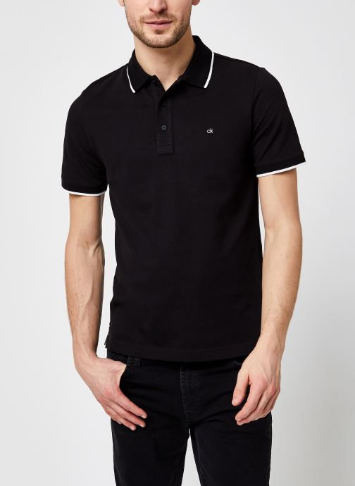 Stretch Tipping Slim Polo par Calvin Klein