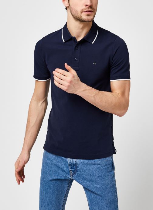 Stretch Tipping Slim Polo par Calvin Klein