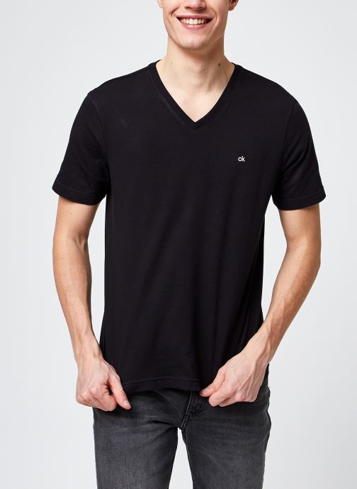 Logo Embroidery V-Neck T-Shirt par Calvin Klein