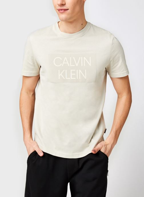 Flock Box Logo T-Shirt par Calvin Klein