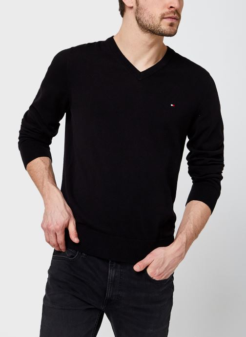 Organic Cotton Blend V Neck par Tommy Hilfiger