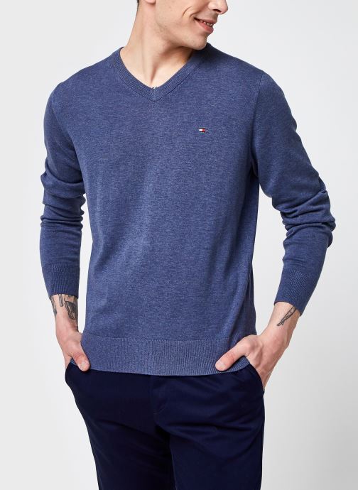 Organic Cotton Blend V Neck par Tommy Hilfiger