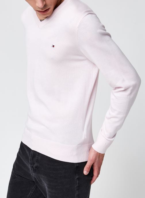 Organic Cotton Blend V Neck par Tommy Hilfiger