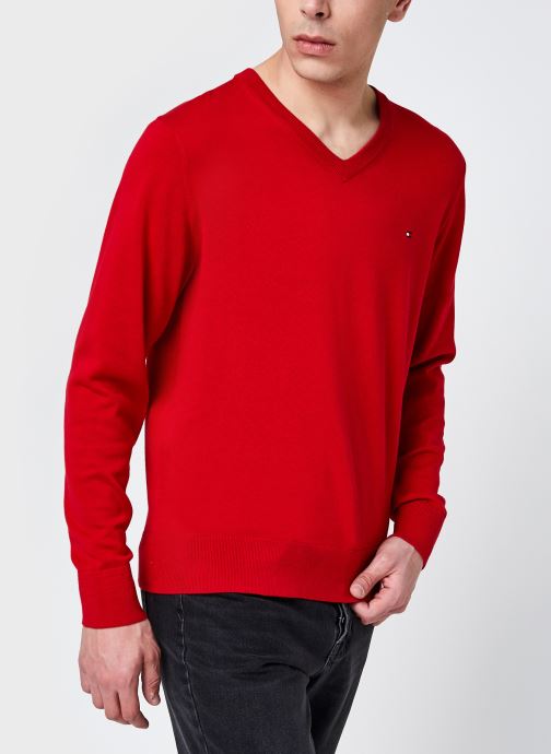 Organic Cotton Blend V Neck par Tommy Hilfiger