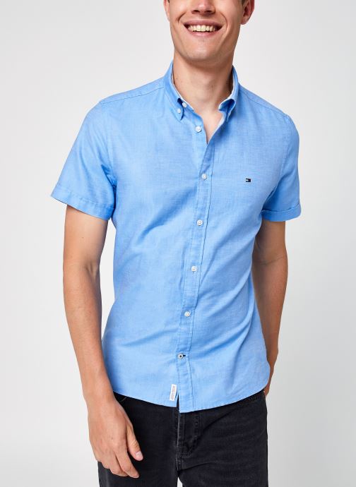 Slim Coton/Lin Twill Shirt S/S par Tommy Hilfiger