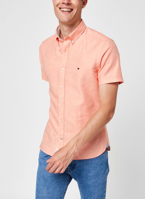 Slim Coton/Lin Twill Shirt S/S par Tommy Hilfiger