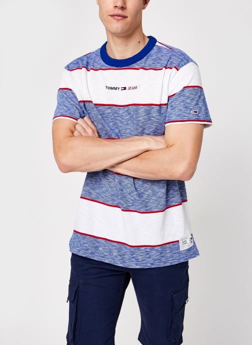 TJM Stripe Linear Logo Tee par Tommy Jeans