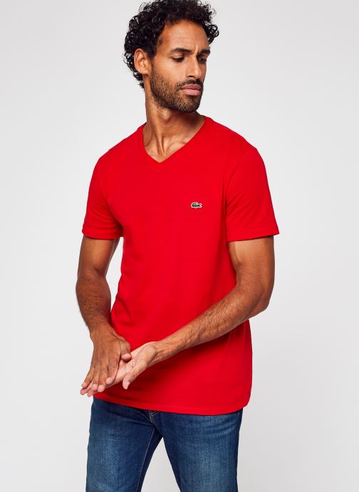 Vêtements Lacoste T-shirt col V en jersey de coton pour  Accessoires