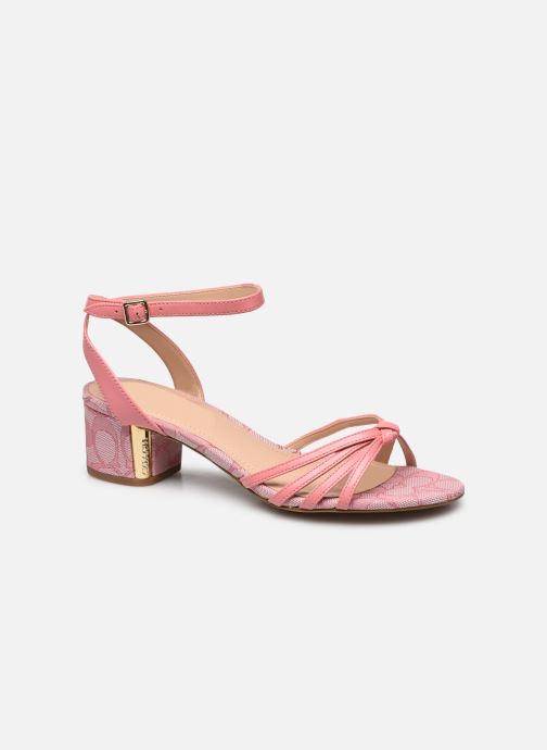 Elouise Leather-Jacquard Sandal par Coach