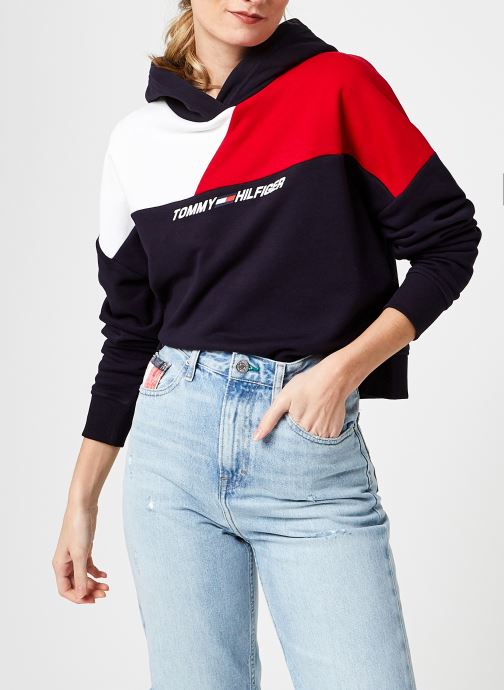Relaxed Colour Block Hoodie Ls W par Tommy Sport
