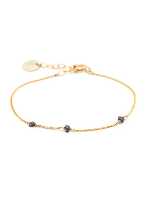 bracelet diamants Simple or jaune noir par YAY Paris