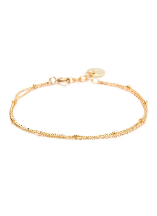 bracelet satellite Double or jaune sans pierre par YAY Paris