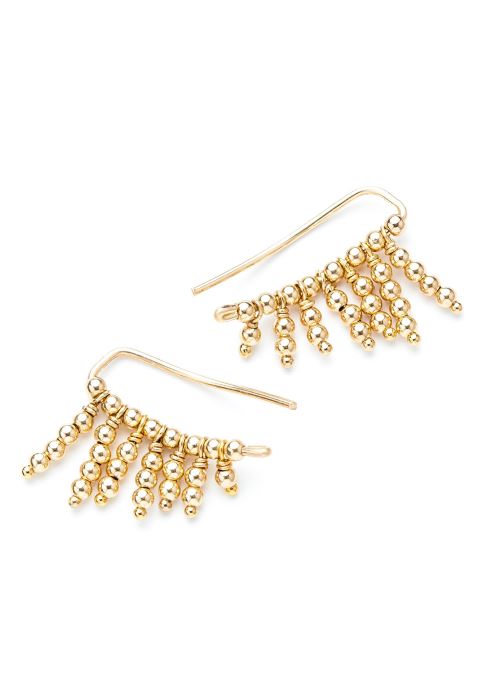 Climber frange Simple or jaune sans pierre paire par YAY Paris