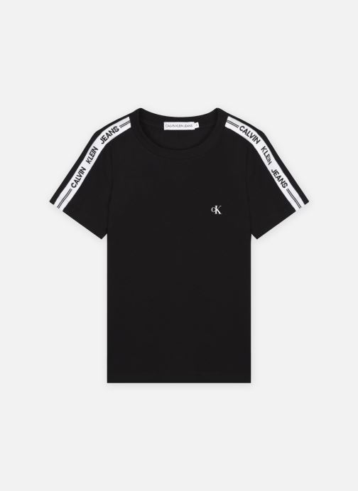 Intarsia Sleeve Fitted T-Shirt par Calvin Klein