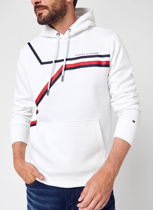 Split Corp Stripe Hooody par Tommy Hilfiger