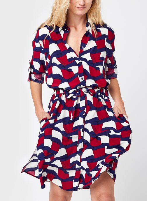 Viscose Knee Shirt Dress LS par Tommy Hilfiger