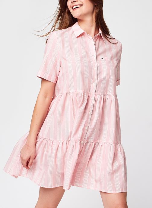 Tjw Stripe Tiered Shirt Dress par Tommy Jeans