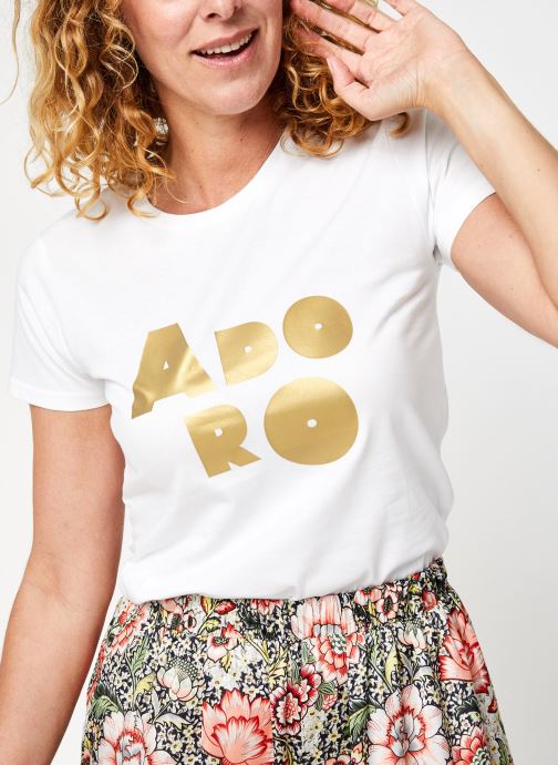 T-Shirt Adoro Gold Blanc par Faubourg 54