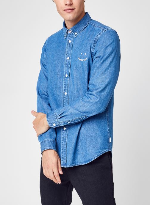 Mens Ls Tailored Fit Shirt Emb Ps Happy par PS Paul Smith