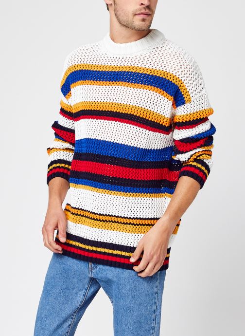 Open Knit Stripe C-Neck par GANT