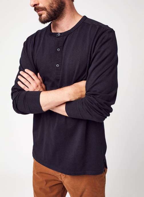 Slhbaker Ls Split Neck Tee U Noos par Selected Homme