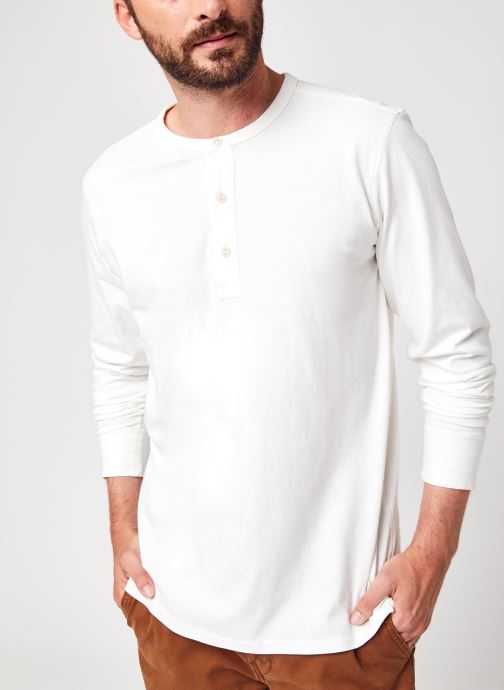 Slhbaker Ls Split Neck Tee U Noos par Selected Homme